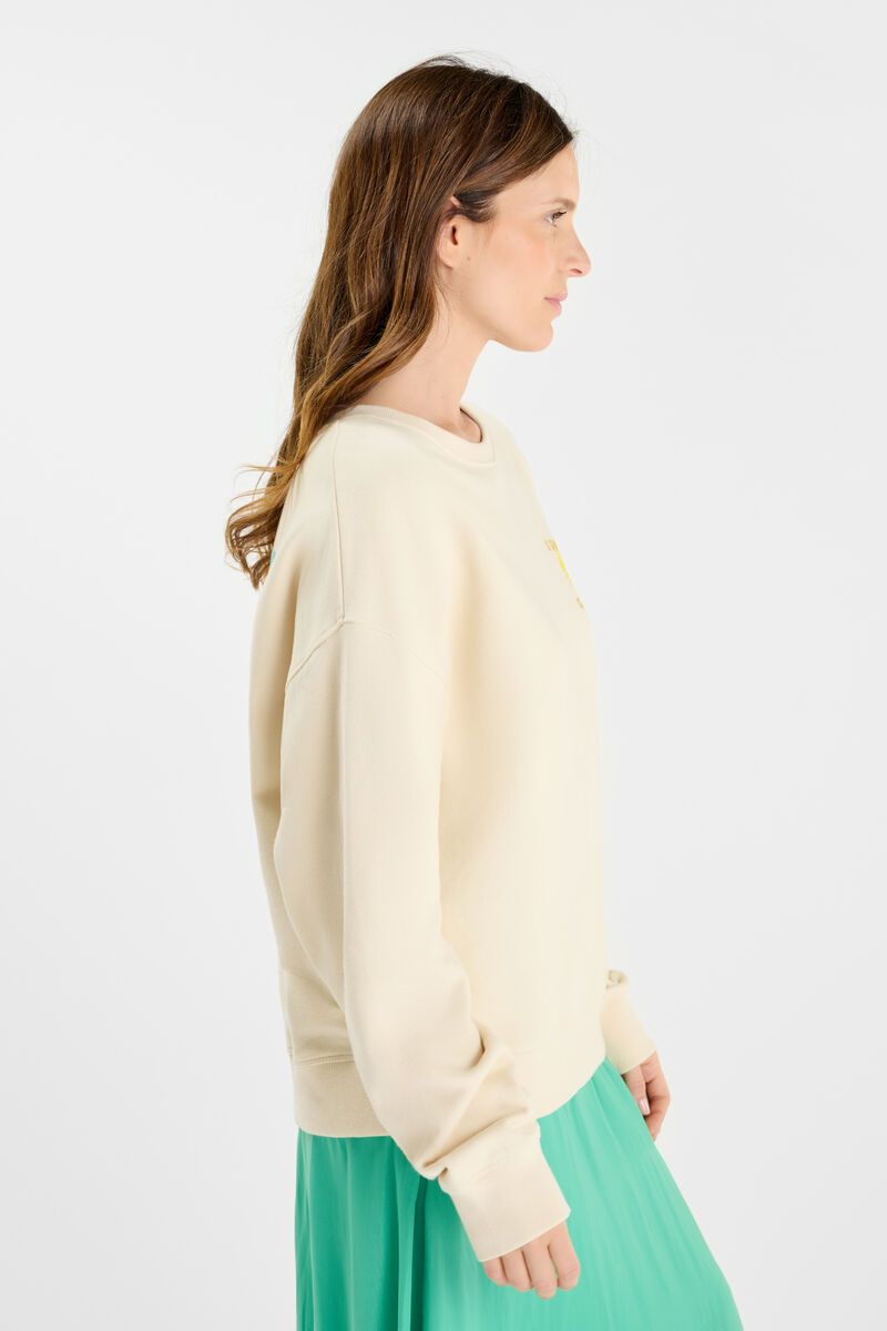 picture of Le Temp Des Cerises Suna Sweatshirt - Cream - Number Two - womens - fashion - clothing - Le Temp Des Cerises 5