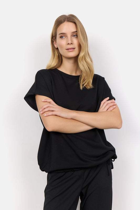 SoyaConcept BANU 169 Short Sleeve Sweatshirt Black