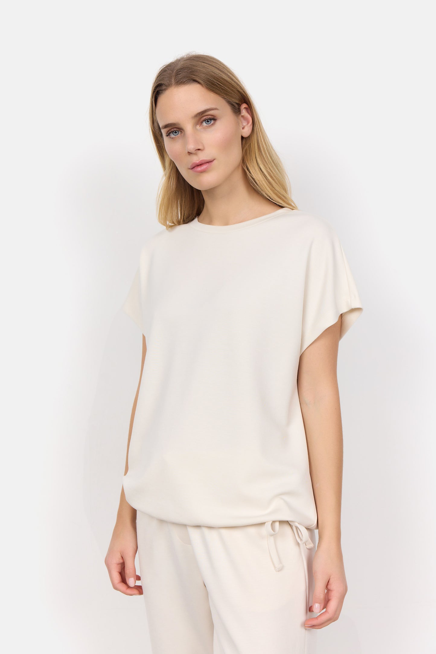 SoyaConcept BANU 169 Short Sleeve Sweatshirt Cream