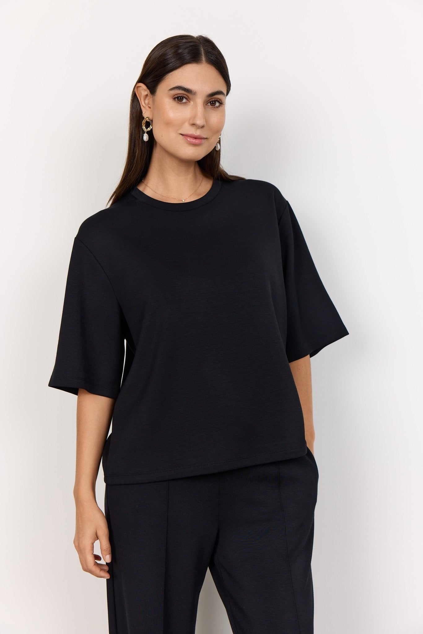 picture of SoyaConcept BANU 231 Short Sleeve Sweatshirt - Black - Number Two - womens - fashion - clothing - SoyaConcept 1