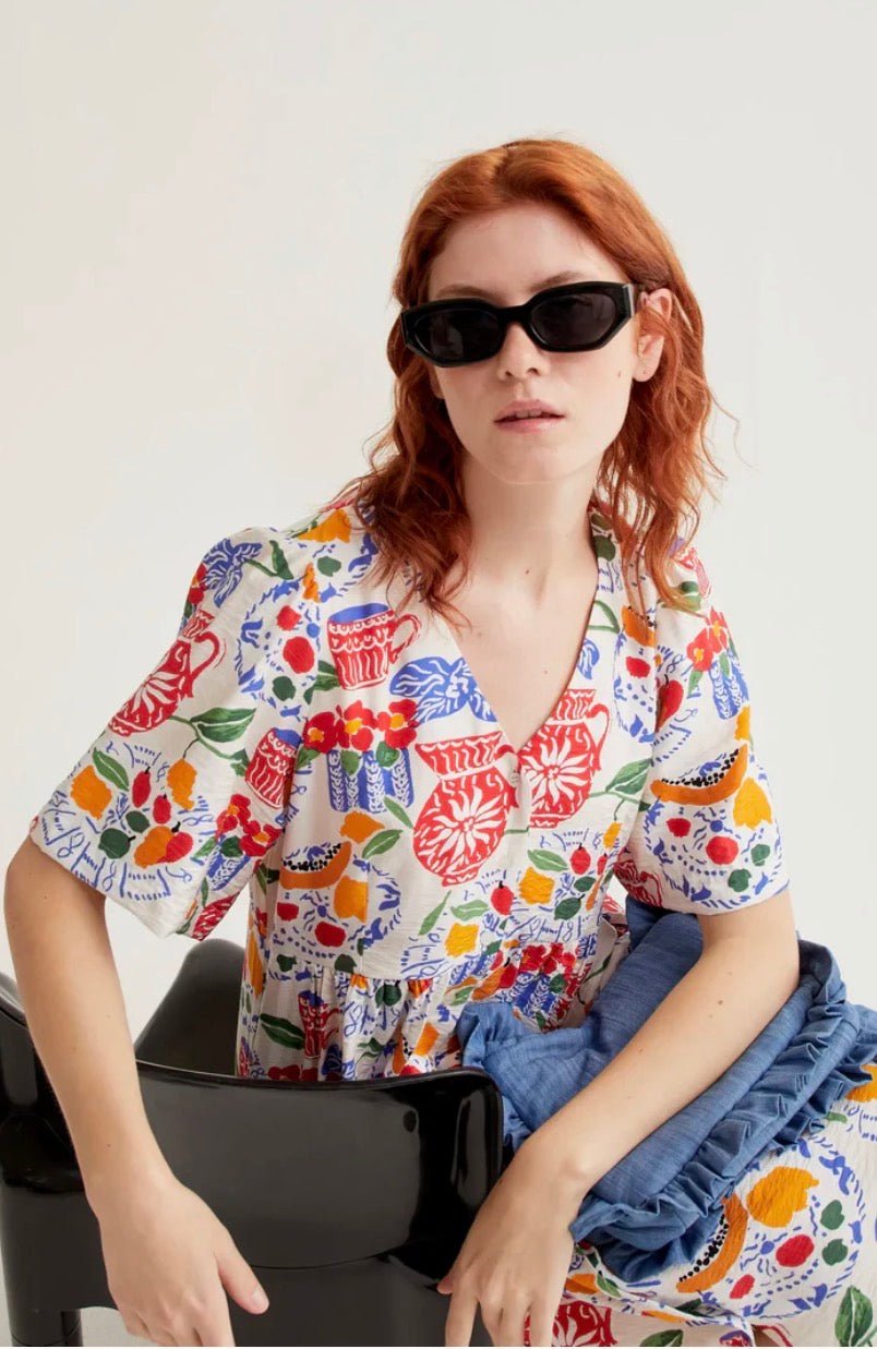 picture of Compania Fantastica 11005 Fruity Still Life Dress - Red Multi - Number Two - womens - fashion - clothing - Compania Fantastica 5