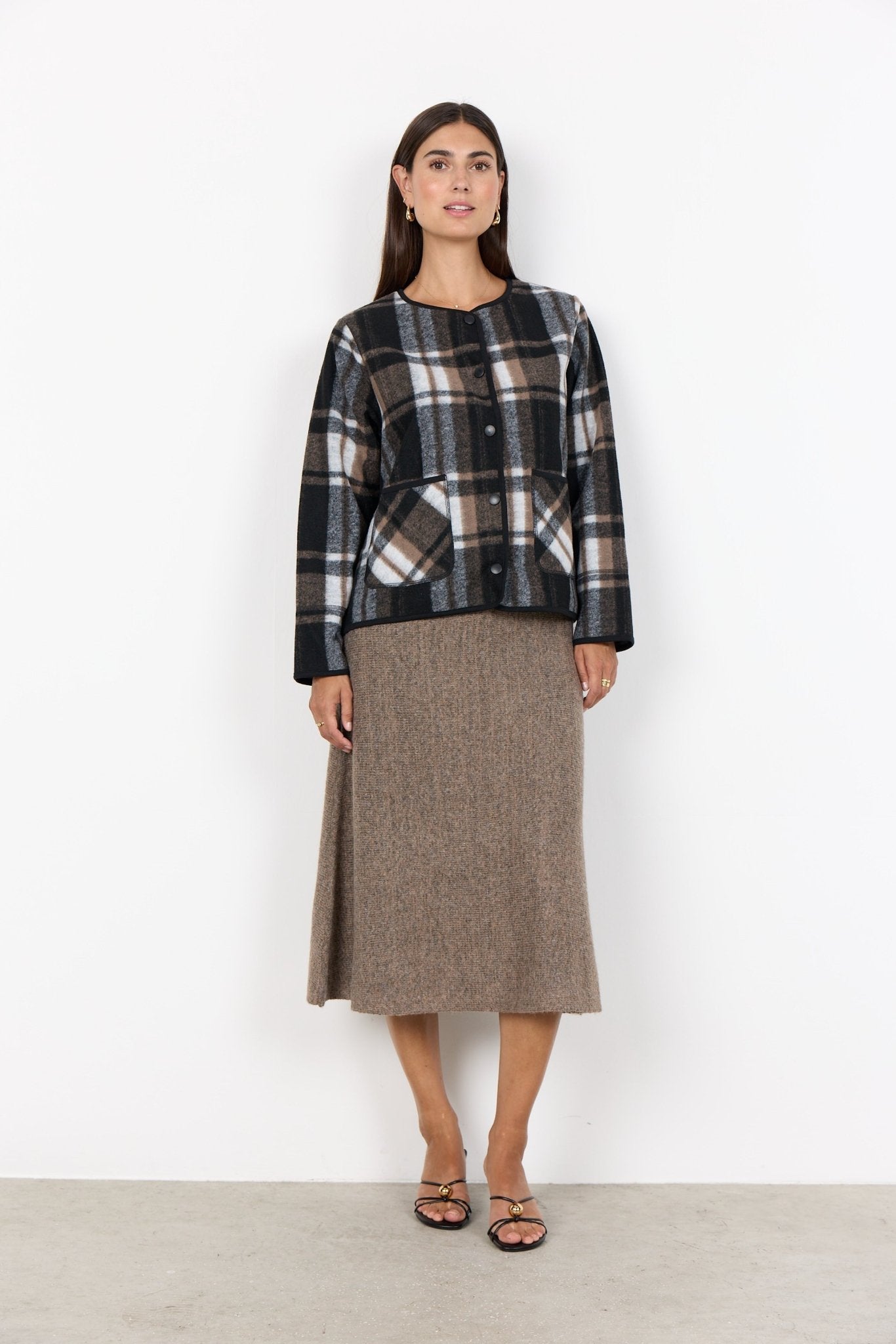 picture of SoyaConcept VOCAL 1 Jacket - Black/Brown Check - Number Two - womens - fashion - clothing - SoyaConcept 4