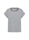 picture of SoyaConcept RINA Stripe 18 T-Shirt - White/Navy - Number Two - womens - fashion - clothing - SoyaConcept 1