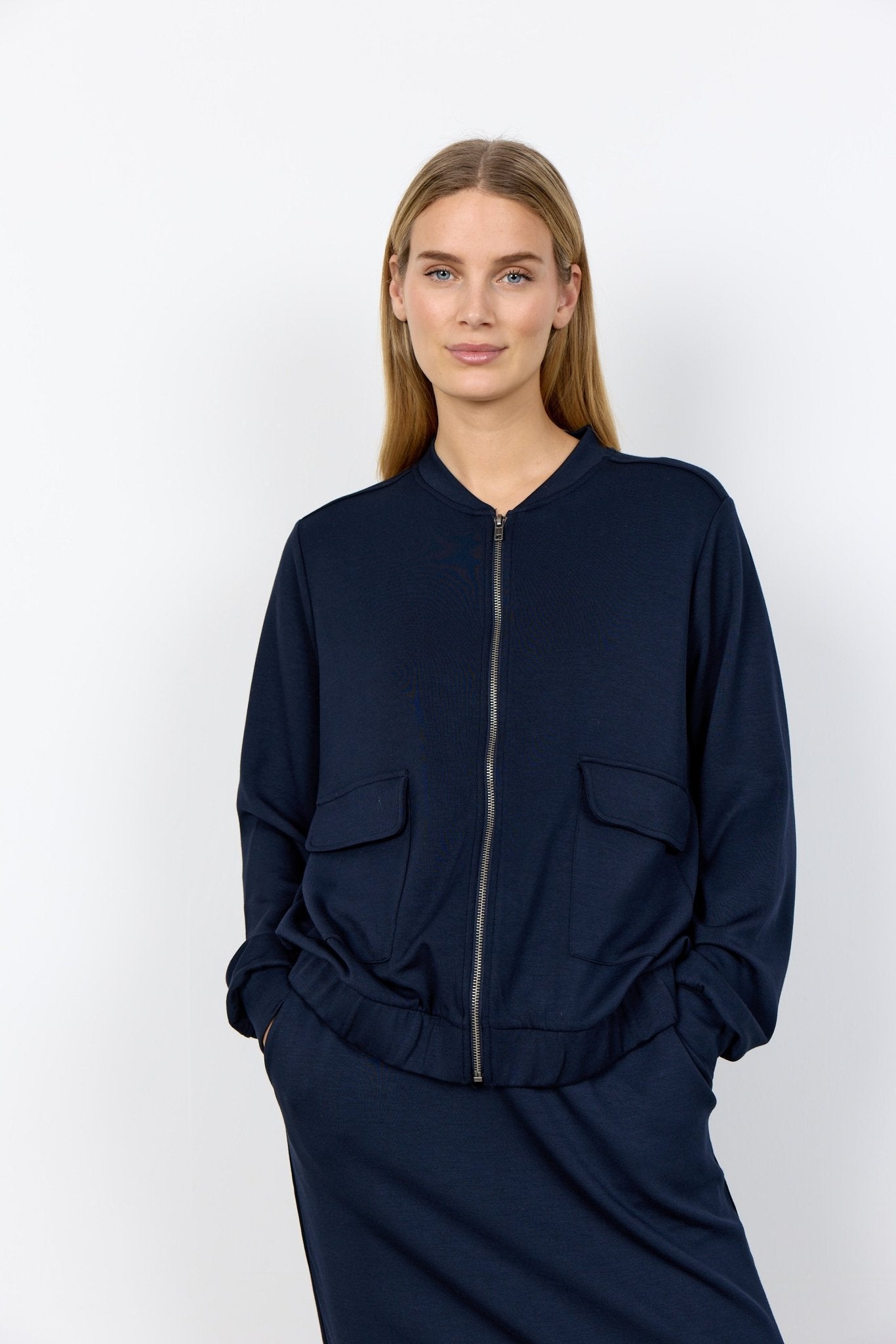 picture of SoyaConcept BANU 293 Sweatshirt Cardigan - Navy - Number Two - womens - fashion - clothing - SoyaConcept 1