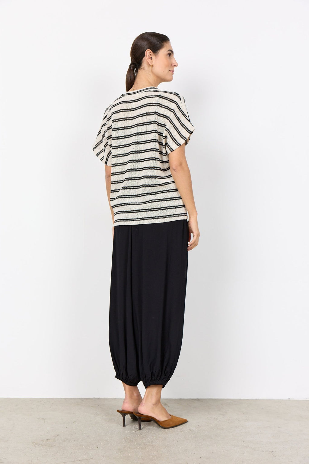 picture of SoyaConcept Frey 1 Sleeveless Tank Knit - Off White/Black Stripe - Number Two - womens - fashion - clothing - SoyaConcept 3
