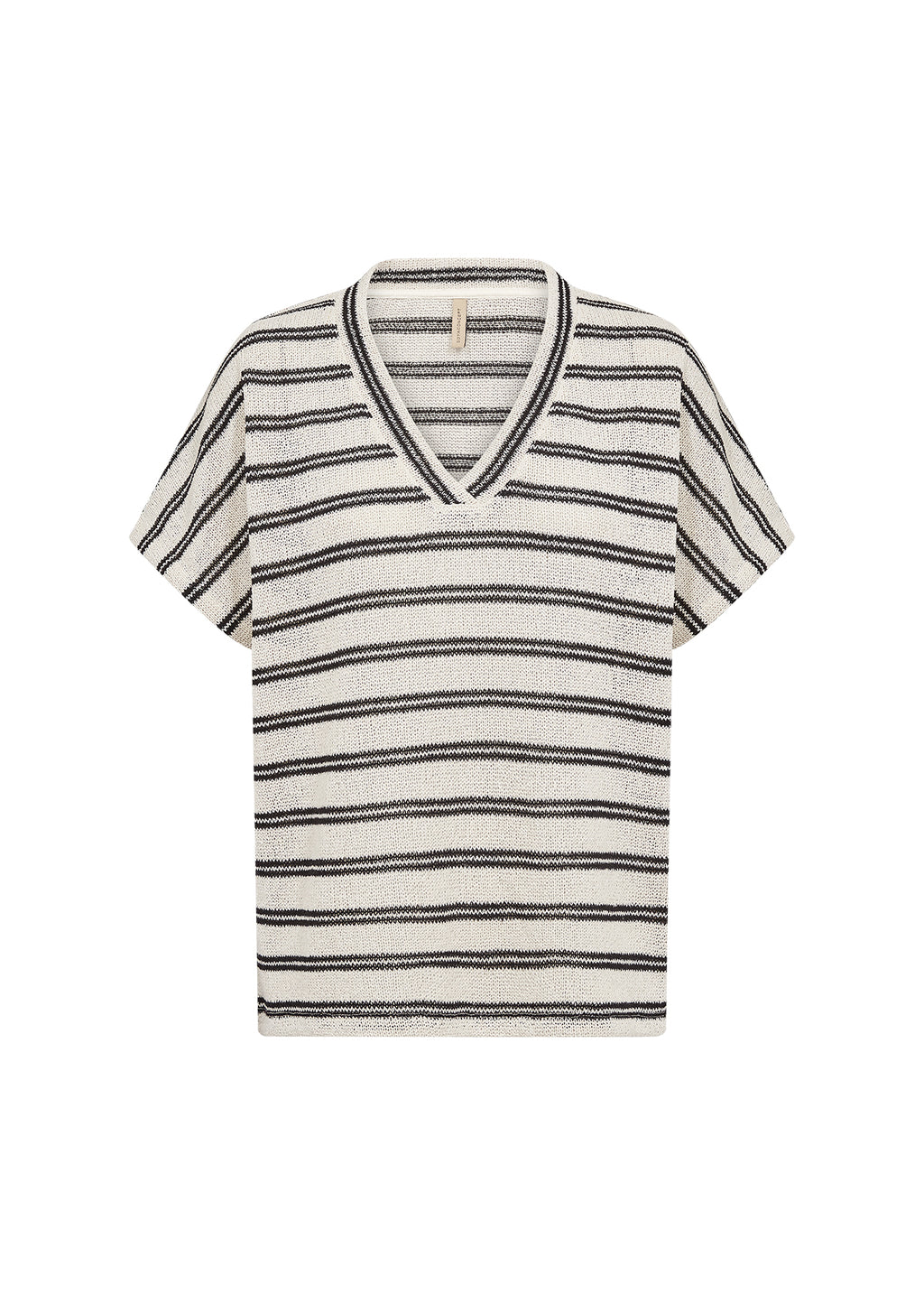 picture of SoyaConcept Frey 1 Sleeveless Tank Knit - Off White/Black Stripe - Number Two - womens - fashion - clothing - SoyaConcept 4