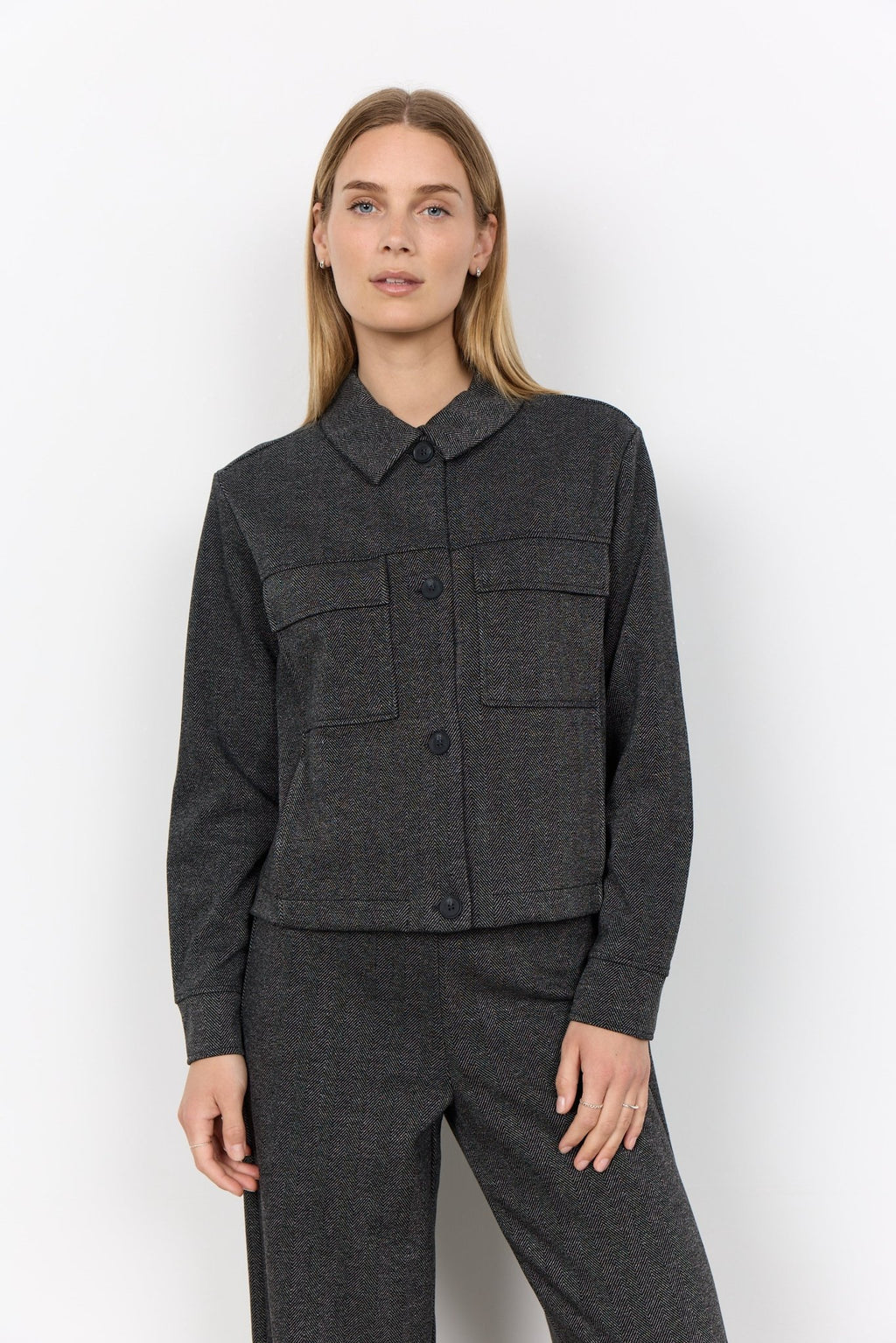 SoyaConcept HEBE 1 Jacket - Black Herringbone