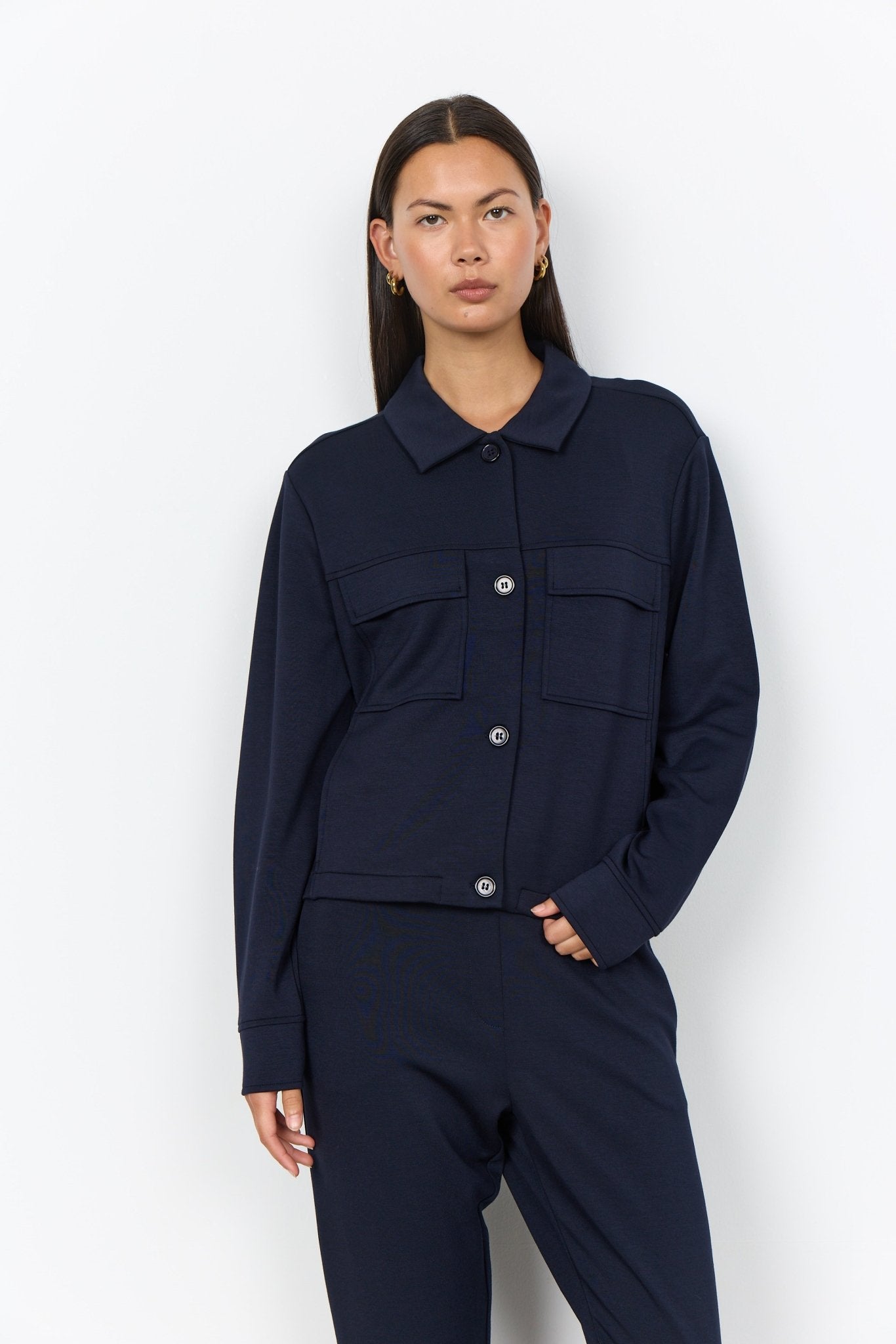 picture of SoyaConcept BANU 337 Sweatshirt Jacket - Navy - Number Two - womens - fashion - clothing - SoyaConcept 1