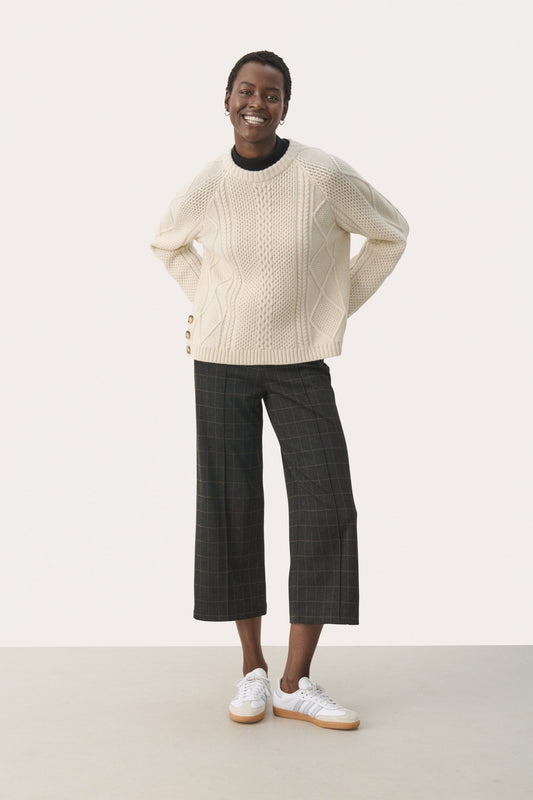 picture of Part Two Ilisan Trouser - Grey/Brown Check - Number Two - womens - fashion - clothing - Part Two 1