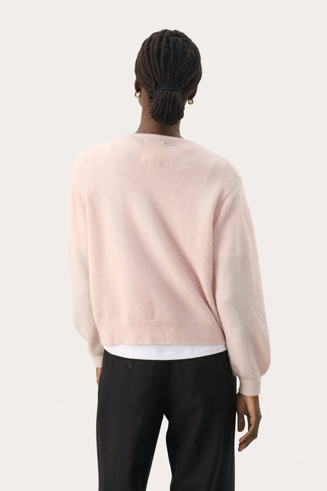 Part Two NinellPW Cardigan Mauve Chalk