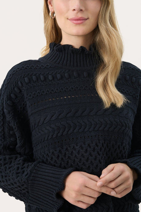 Part Two PompeiaPW Pullover Dark Navy