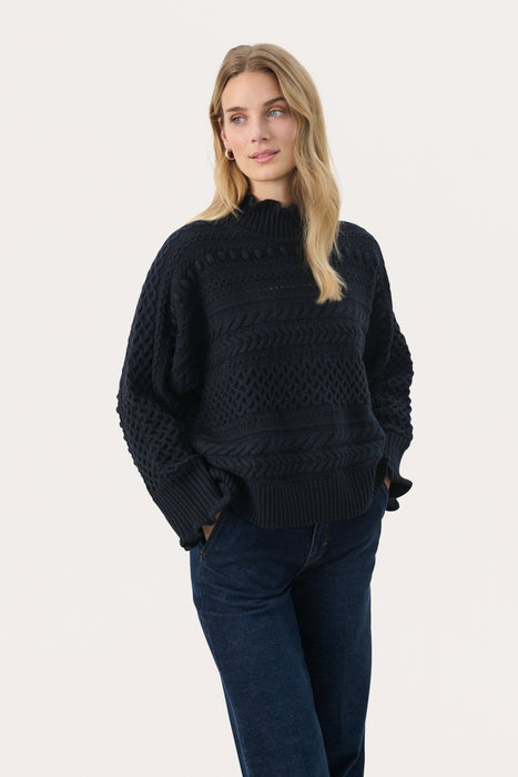 Part Two PompeiaPW Pullover Dark Navy