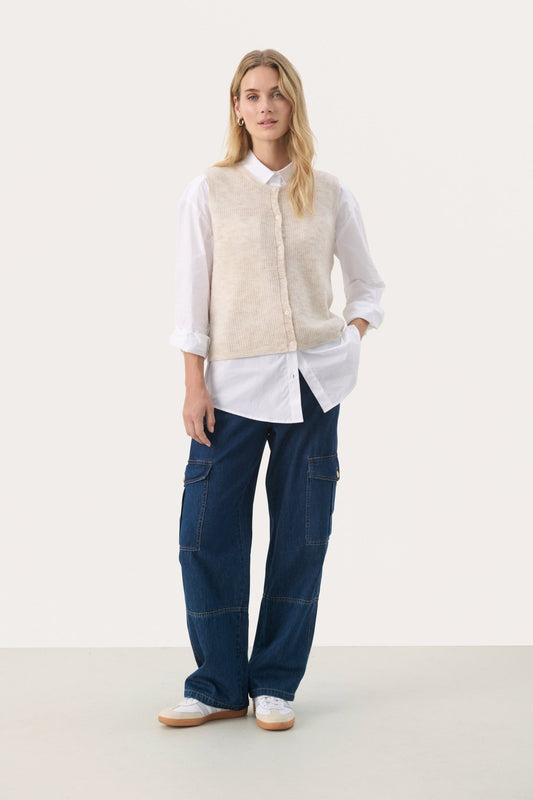 Part Two PimiraPW Waistcoat Birch Melange