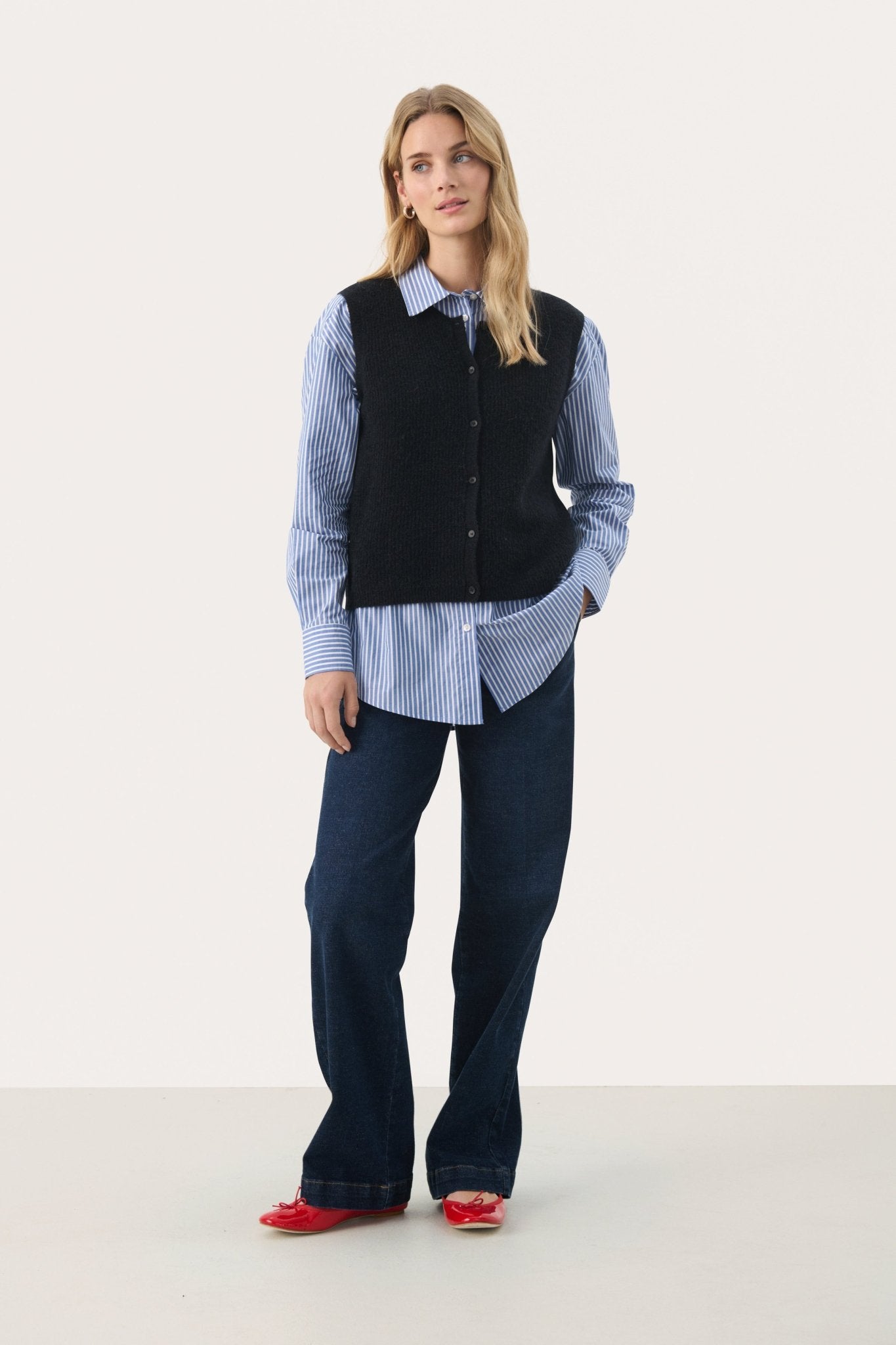 picture of Part Two Pimira Waistcoat - Dark Navy - Number Two - womens - fashion - clothing - Part Two 3