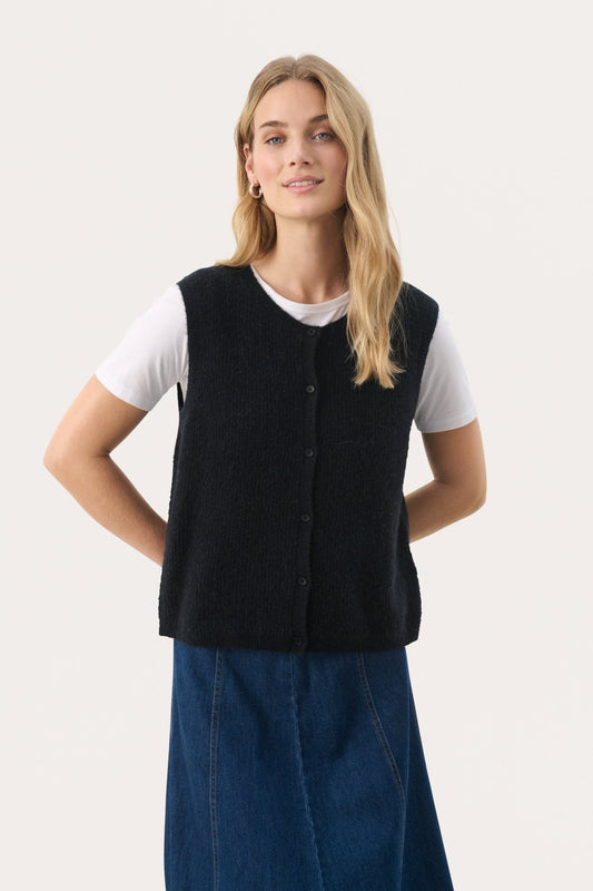 Part Two PimiraPW Waistcoat Dark Navy