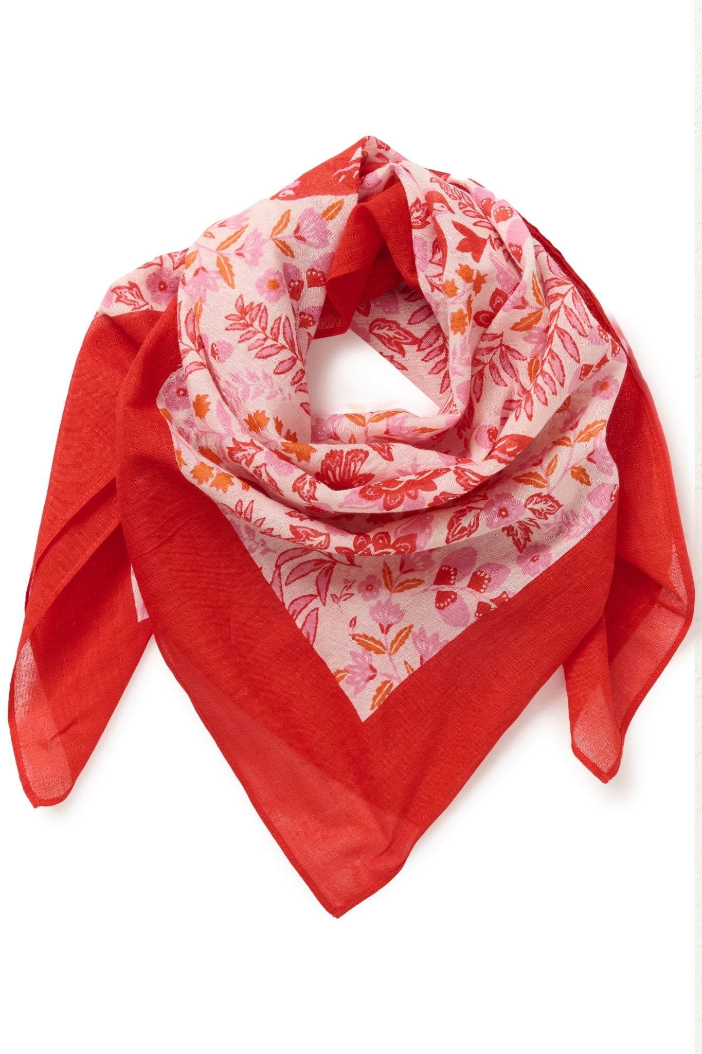picture of Part Two Phi Scarf Red Bird Floral - Number Two - womens - fashion - accessories - Part Two 1