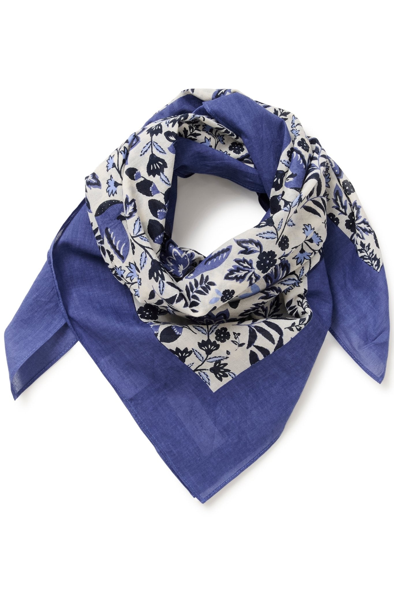 picture of Part Two Phi Scarf Floral Bird - Navy - Number Two - womens - fashion - accessories - Part Two 2