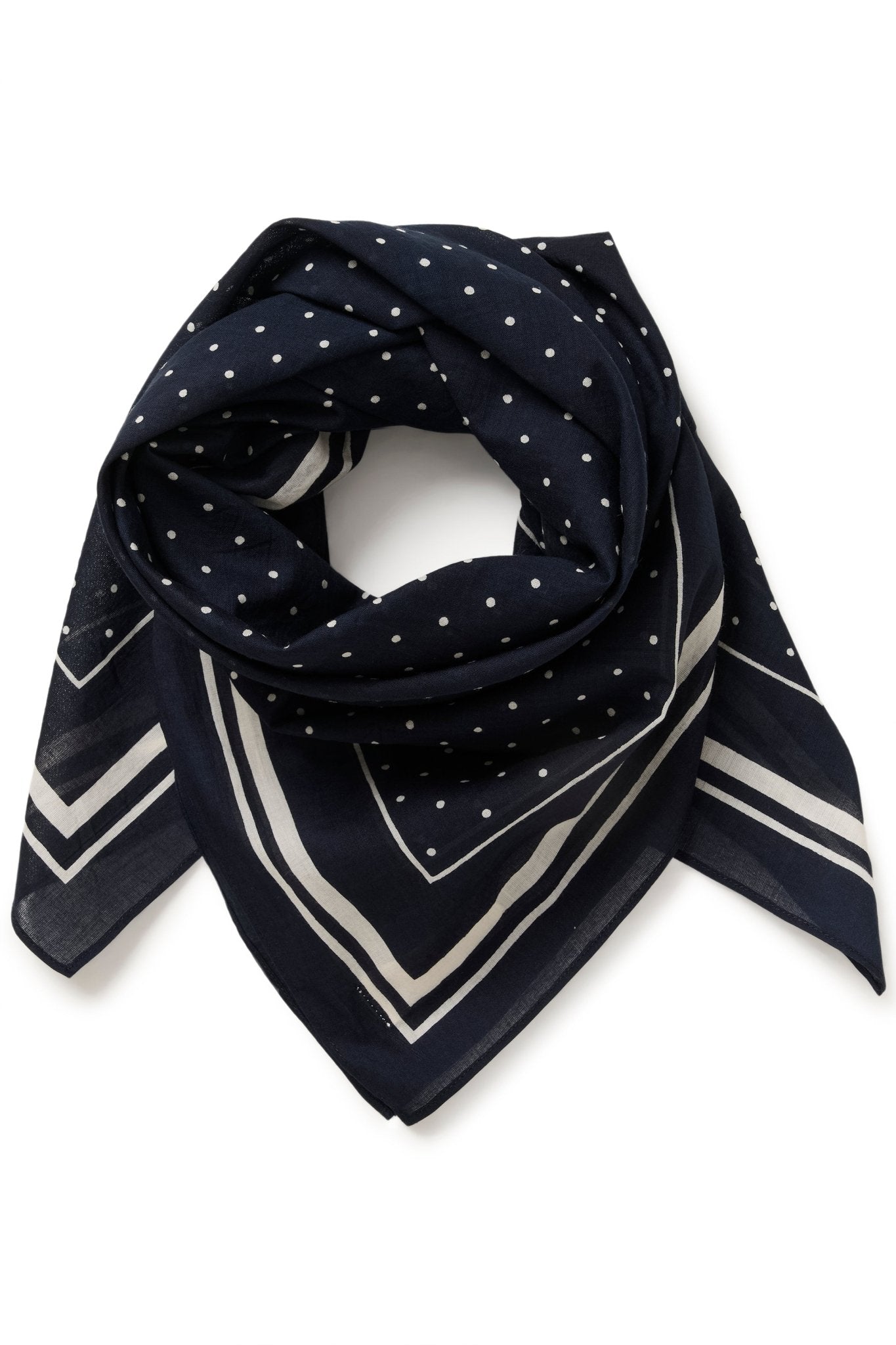 picture of Part Two Phi Dotty Scarf - Navy - Number Two - womens - fashion - accessories - Part Two 4