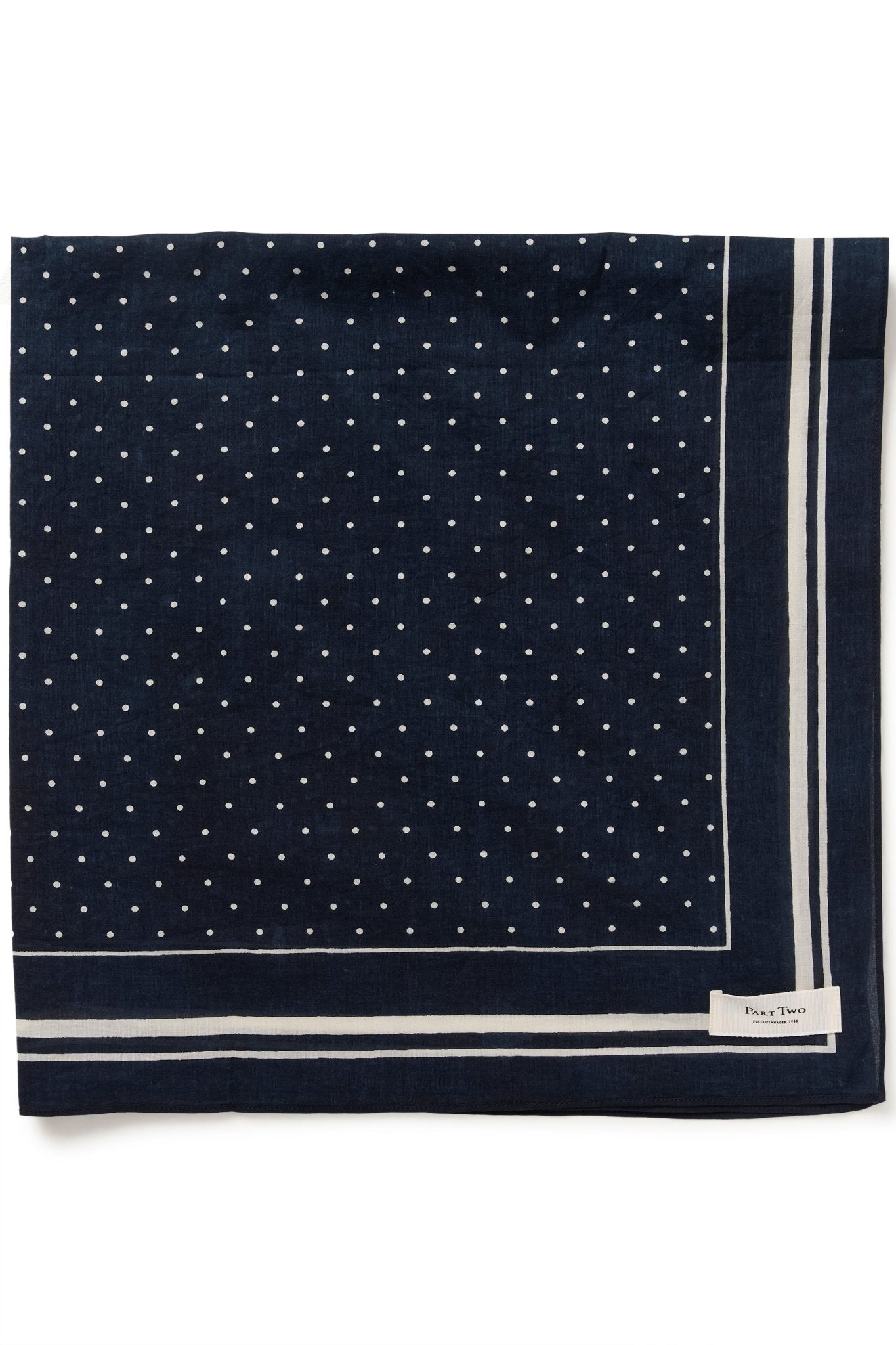 picture of Part Two Phi Dotty Scarf - Navy - Number Two - womens - fashion - accessories - Part Two 5