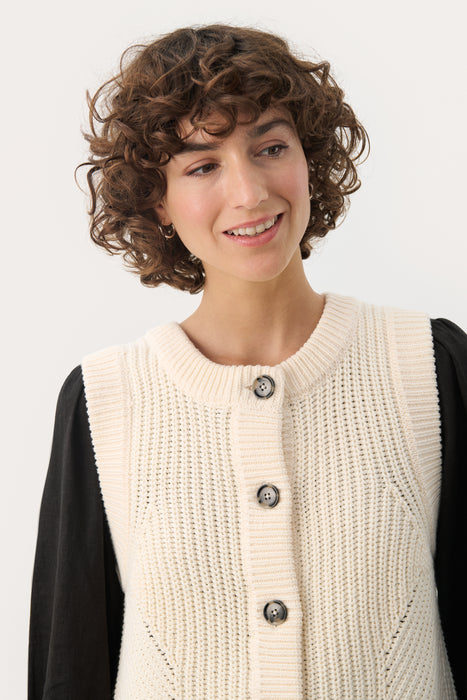 Part Two NoemiePW waistcoat whitecap grey