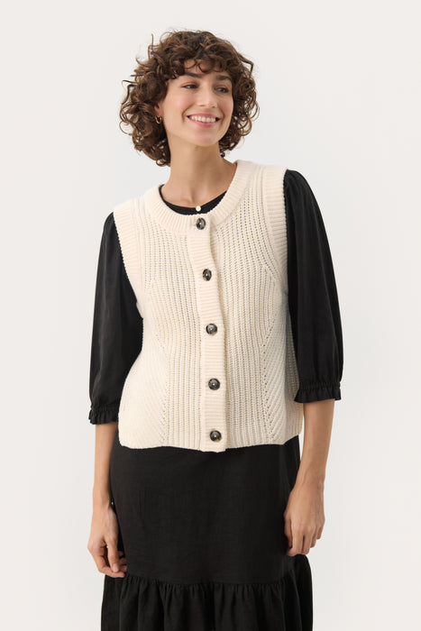 Part Two NoemiePW waistcoat whitecap grey