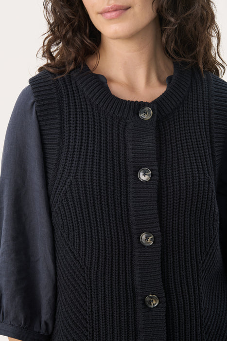 Part Two NoemiePW waistcoat dark navy