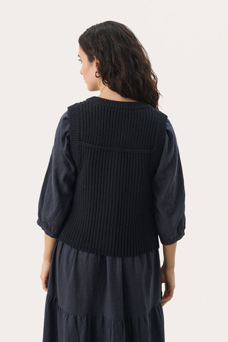 Part Two NoemiePW waistcoat dark navy