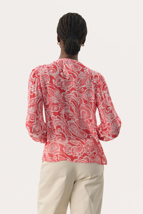 Part Two NesmaPW Shirt Bittersweet Paisley Red