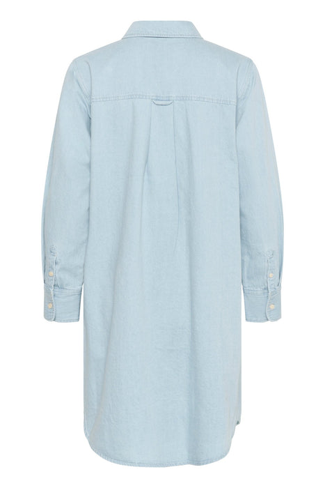 Part Two NuriaPW Dress Whiteish Blue Denim
