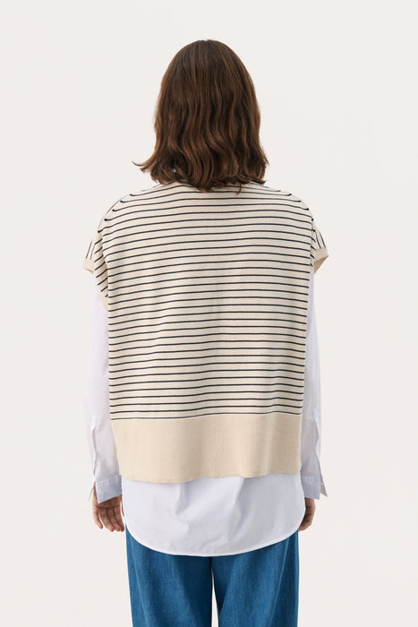 Part Two NatayaPW Slipover Whitecap Grey Stripe