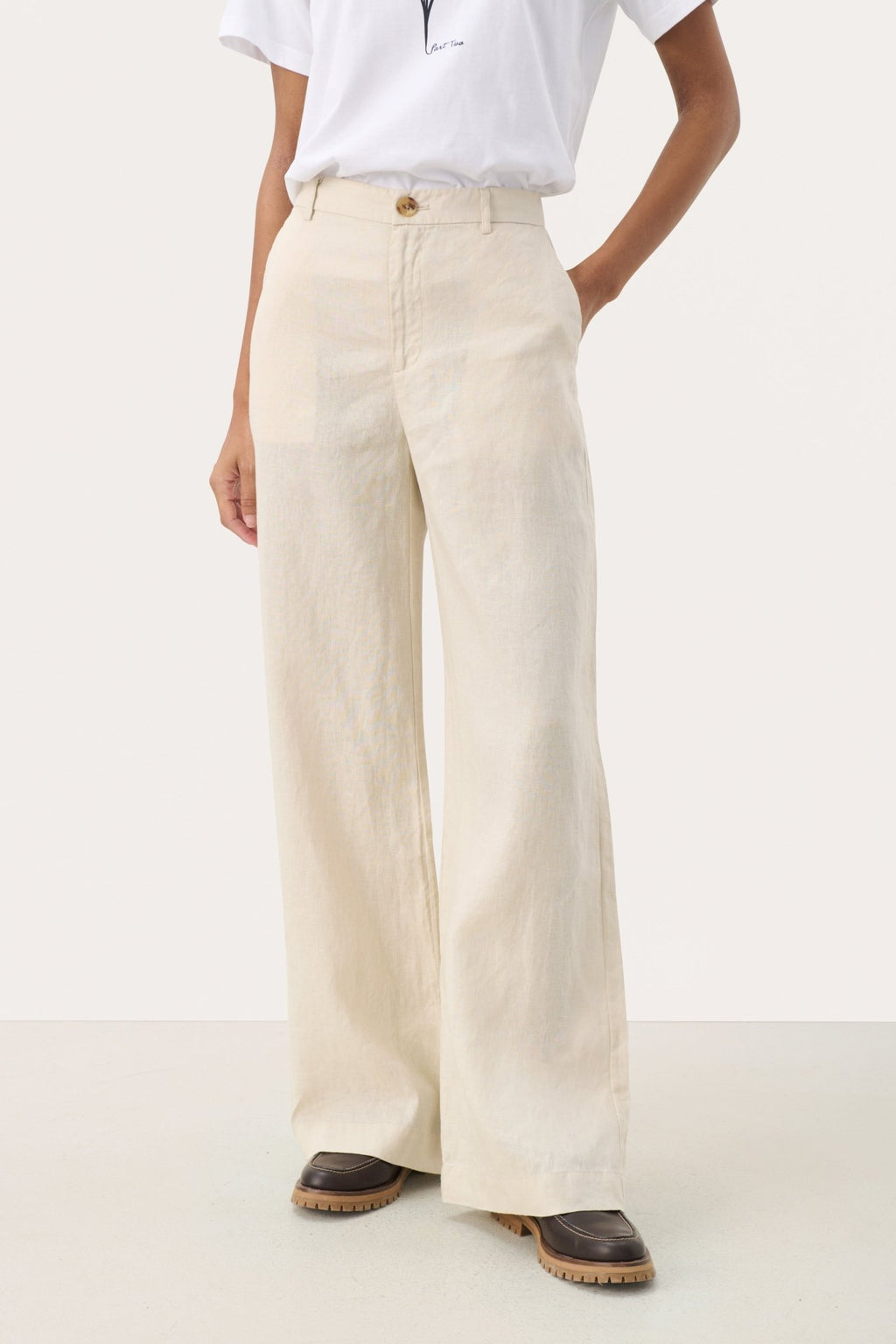 picture of Part Two NinnesPW Linen Trouser French Oak - Number Two - womens - fashion - clothing - Part Two 4