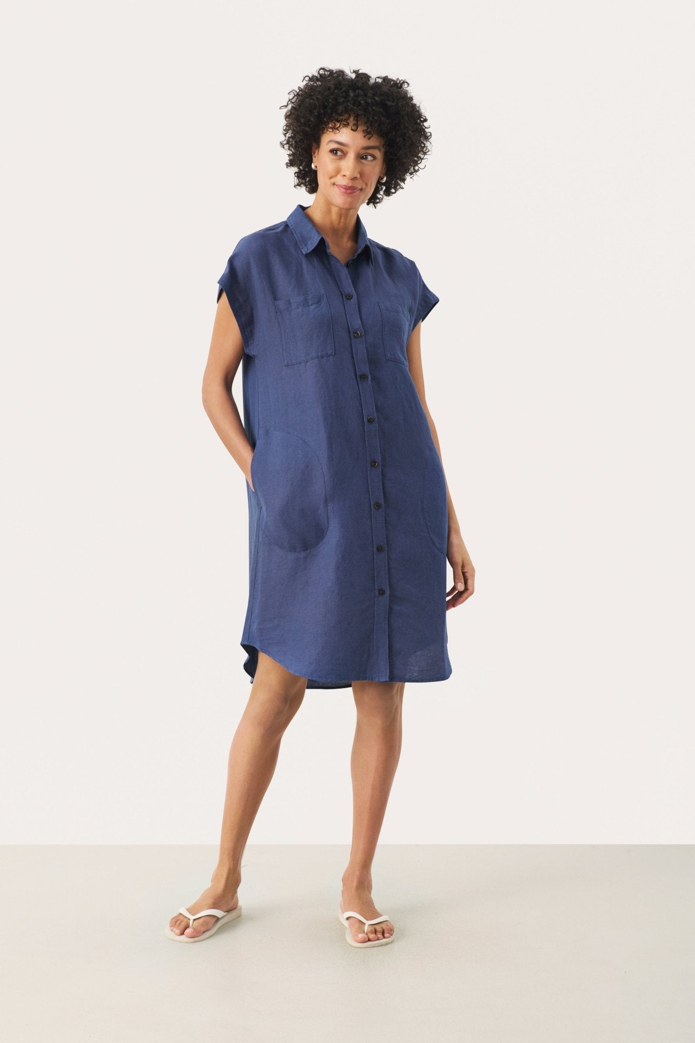 picture of Part Two Ellena Dress Linen - Oceana - Number Two - womens - fashion - clothing - Part Two 3