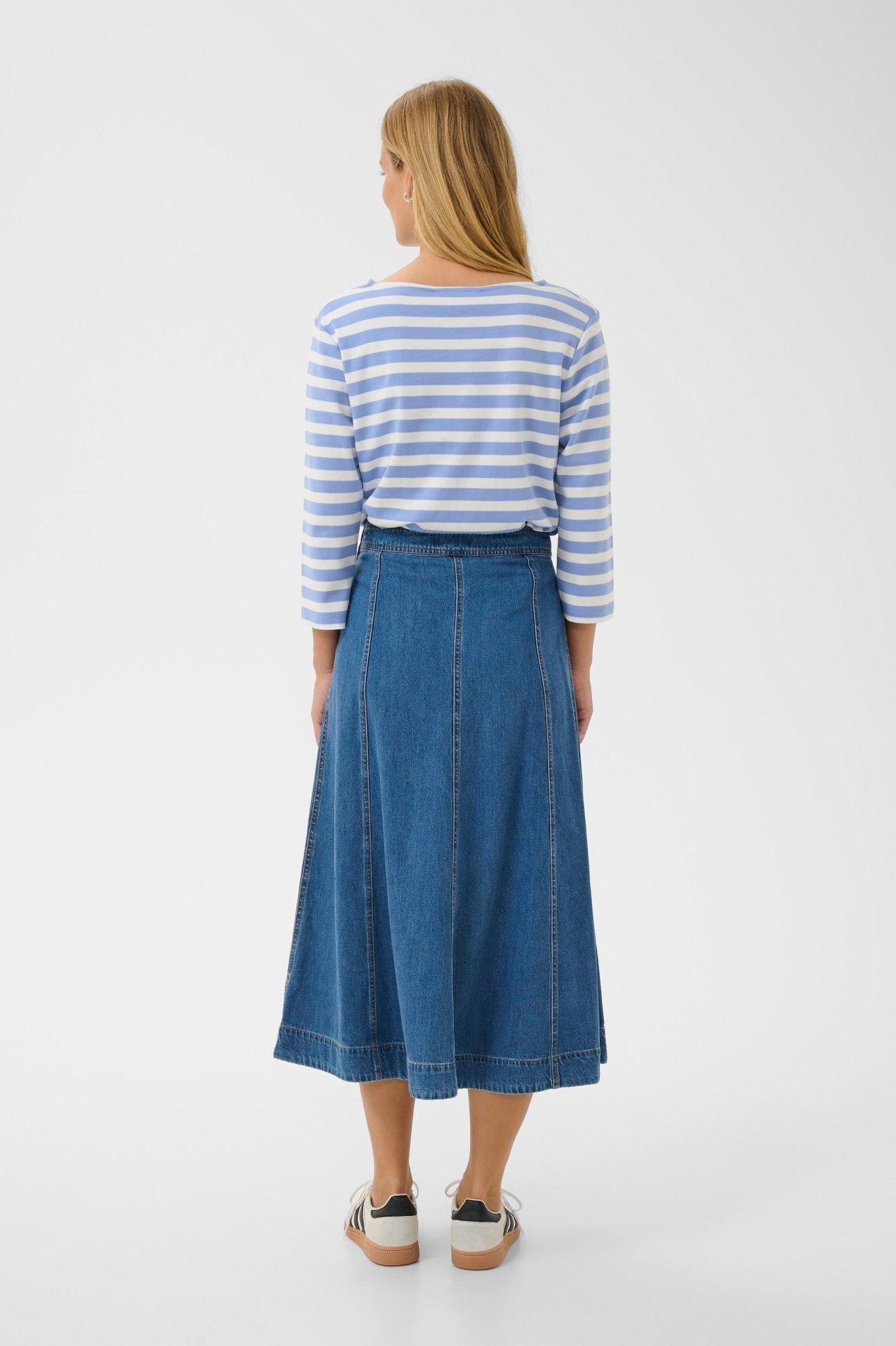 picture of Part Two Nela T-Shirt - Hydrangea Stripe - Number Two - womens - fashion - clothing - Part Two 4