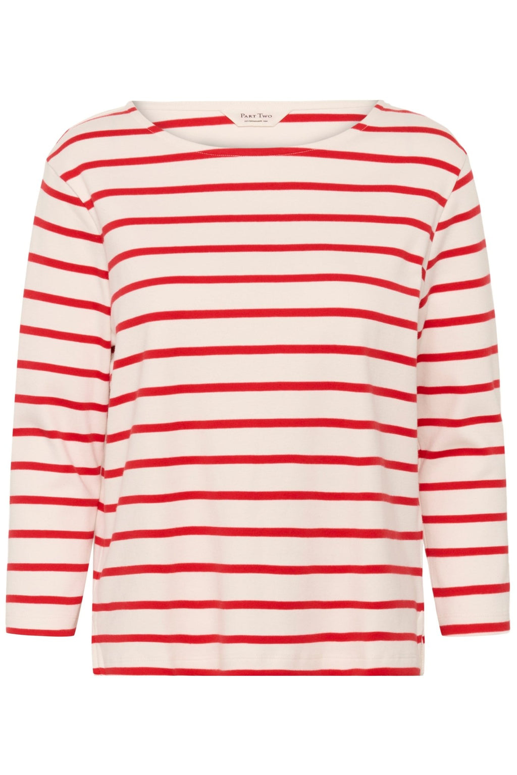 picture of Part Two Nela T-Shirt - Poppy Red Stripe - Number Two - womens - fashion - clothing - Part Two 5