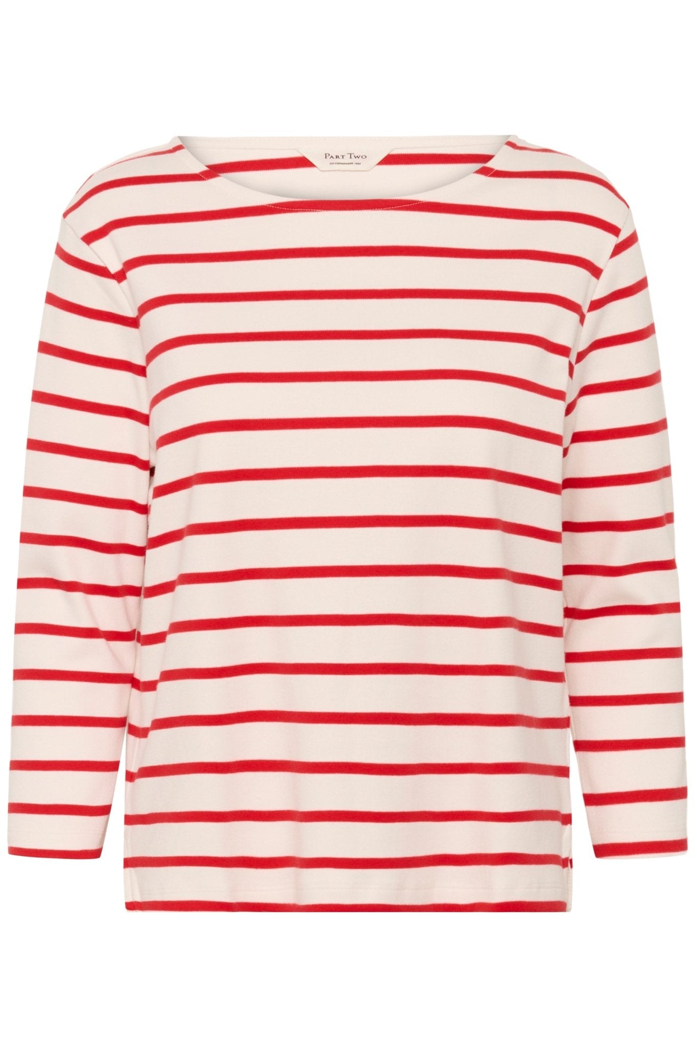 picture of Part Two Nela T-Shirt - Poppy Red Stripe - Number Two - womens - fashion - clothing - Part Two 5