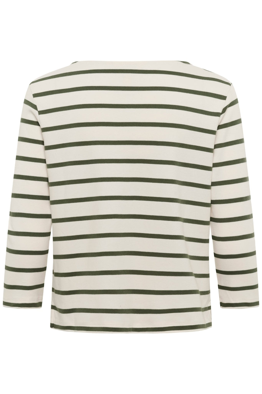 picture of Part Two Nela T-Shirt - Ecru/Beetle Green Stripe - Number Two - womens - fashion - clothing - Part Two 7