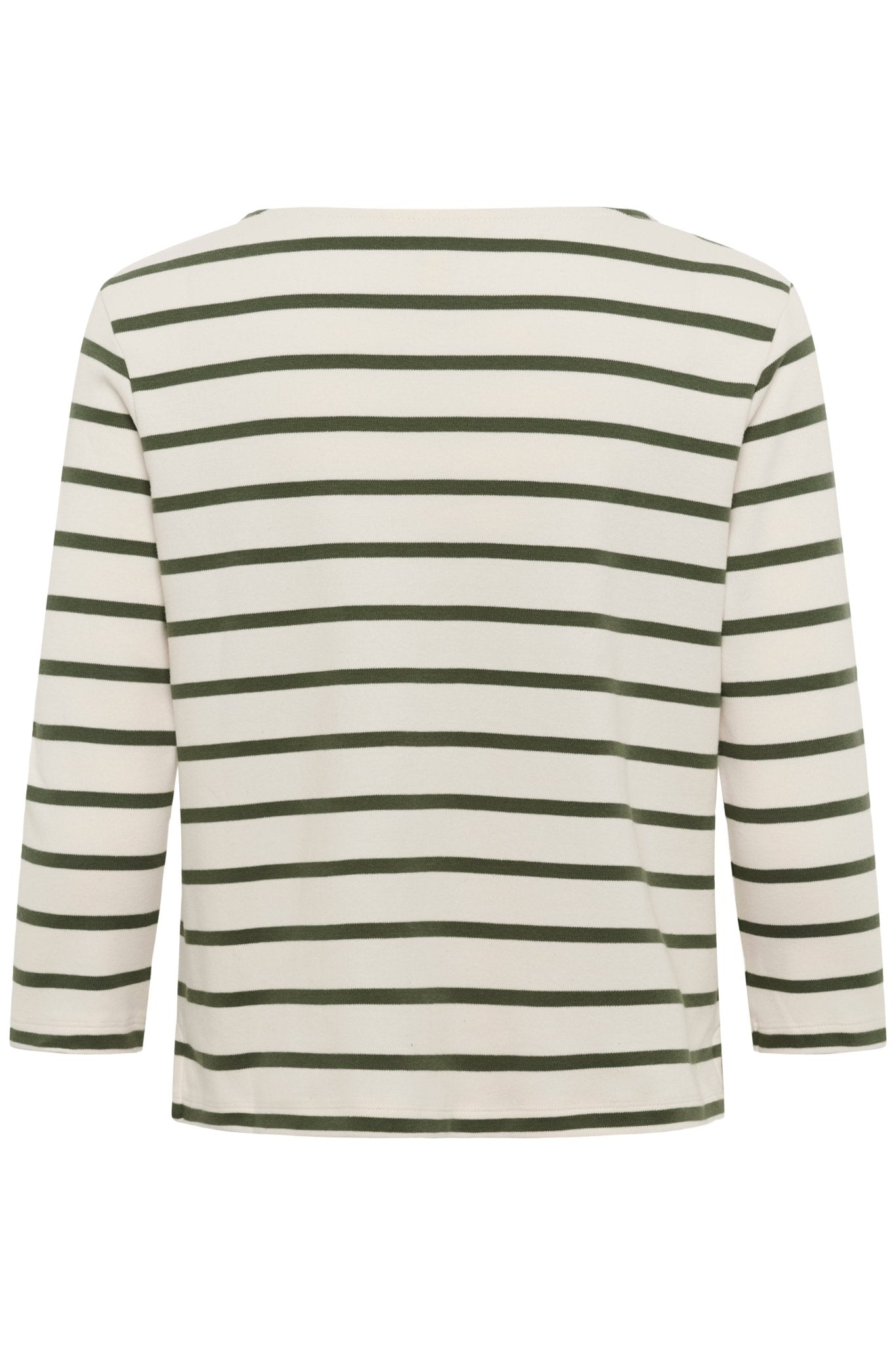picture of Part Two Nela T-Shirt - Ecru/Beetle Green Stripe - Number Two - womens - fashion - clothing - Part Two 7