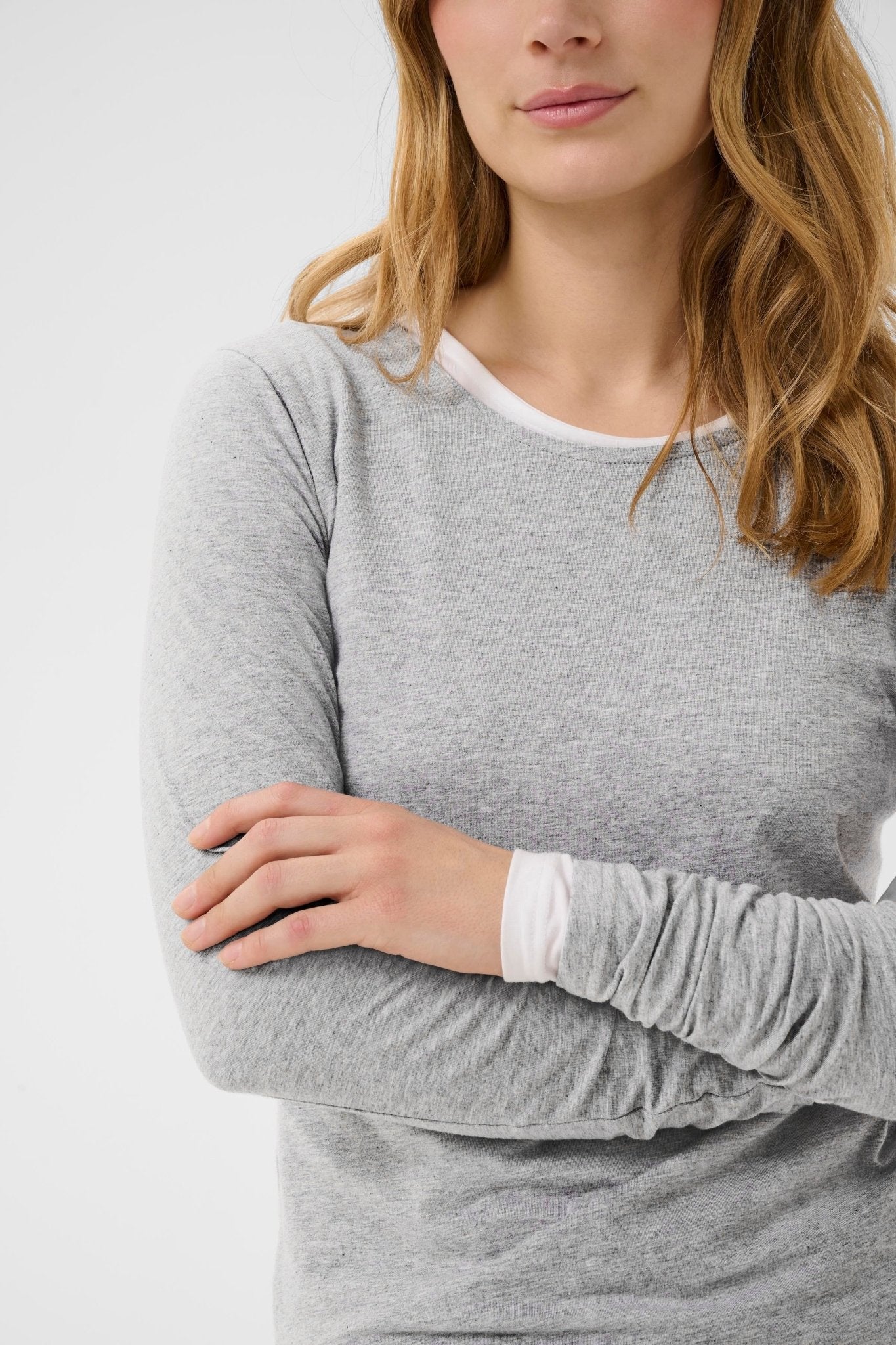 picture of Part Two Nemajas T-Shirt - Grey Melange - Number Two - womens - fashion - clothing - Part Two 2