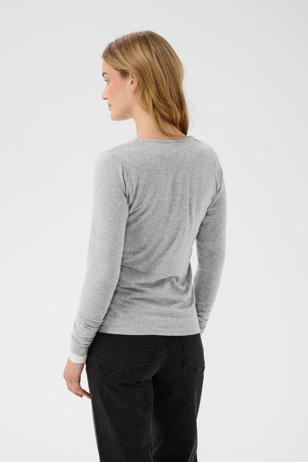 picture of Part Two Nemajas T-Shirt - Grey Melange - Number Two - womens - fashion - clothing - Part Two 3
