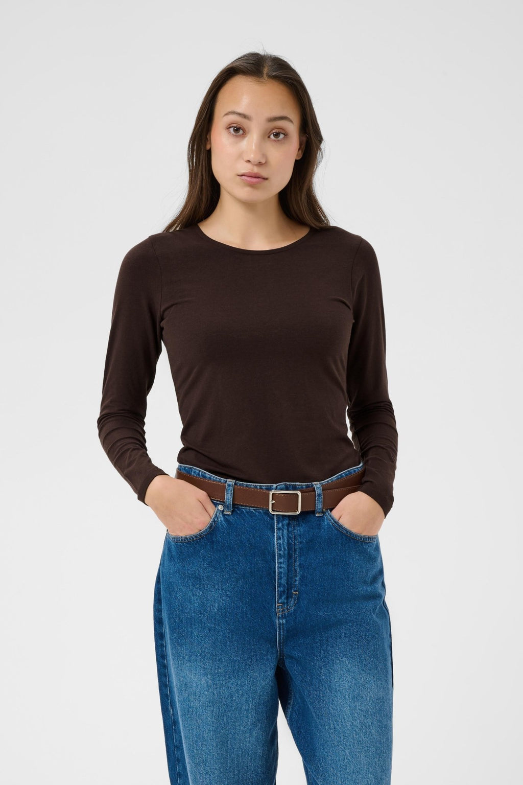 picture of Part Two Nemajas T-Shirt - Mole - Number Two - womens - fashion - clothing - Part Two 1