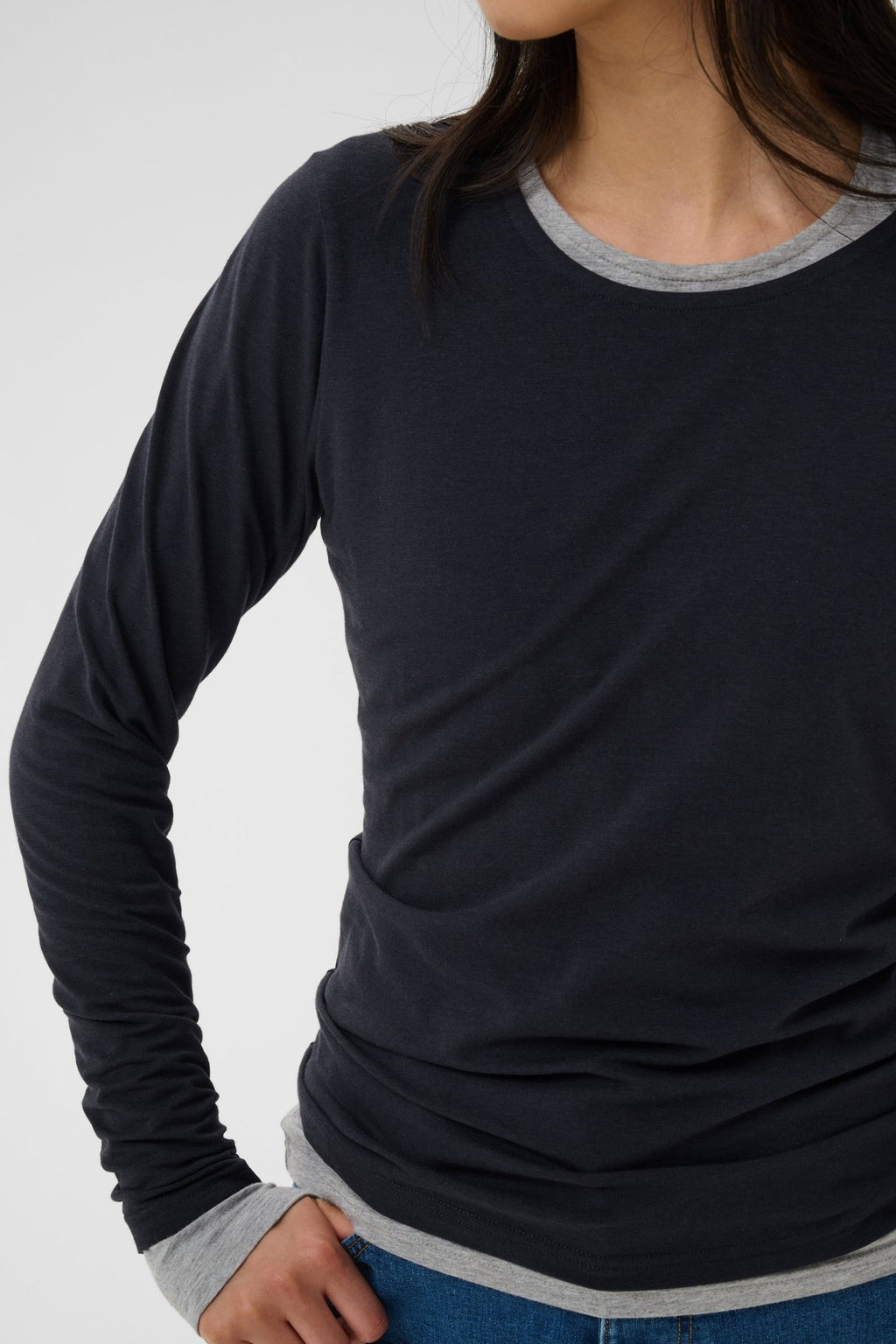 picture of Part Two Nemajas T-Shirt - Dark Navy - Number Two - womens - fashion - clothing - Part Two 4
