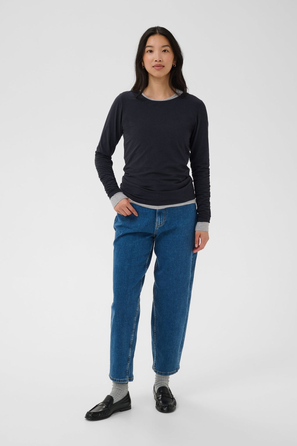 picture of Part Two Nemajas T-Shirt - Dark Navy - Number Two - womens - fashion - clothing - Part Two 3