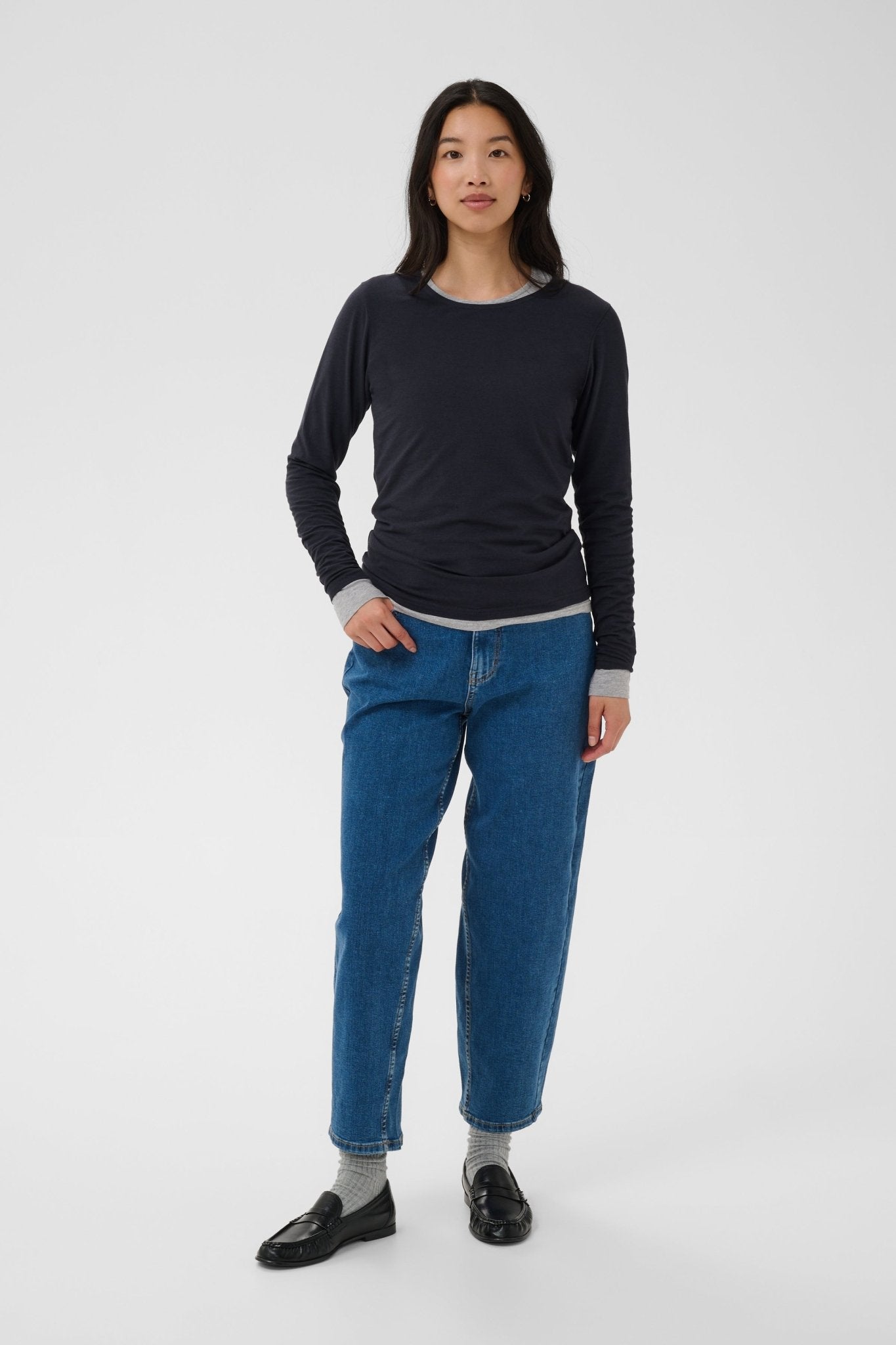 picture of Part Two Nemajas T-Shirt - Dark Navy - Number Two - womens - fashion - clothing - Part Two 3