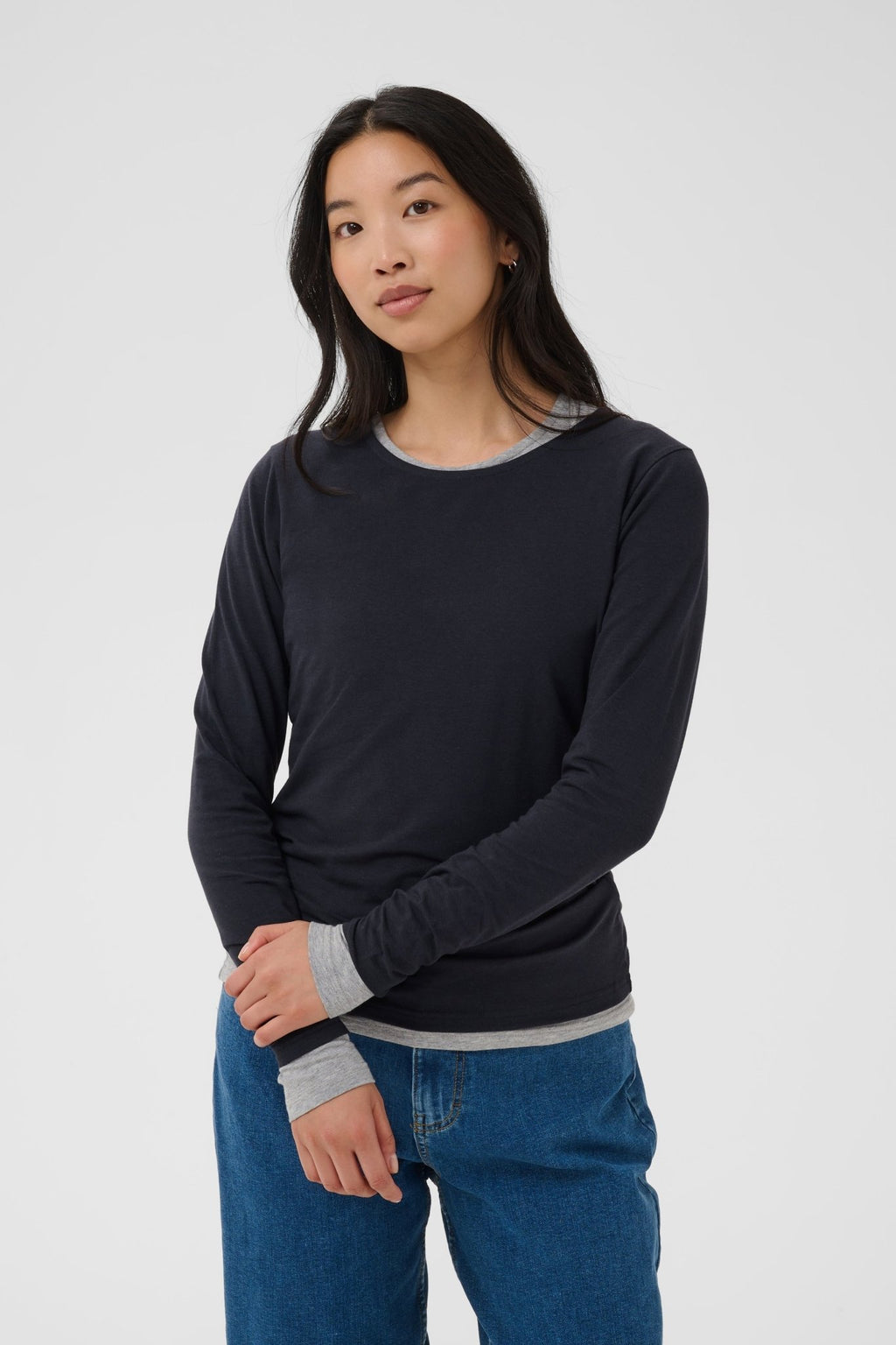 picture of Part Two Nemajas T-Shirt - Dark Navy - Number Two - womens - fashion - clothing - Part Two 1