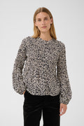Part Two Siffe Shirt - Dark Navy Flower Spots