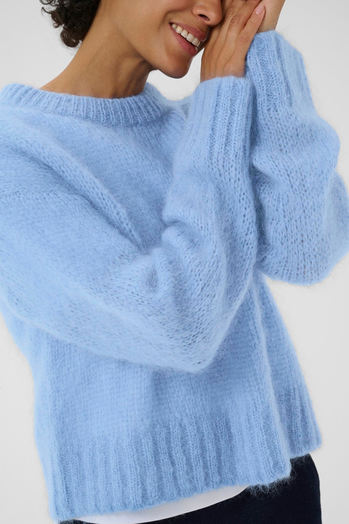 picture of Part Two Sille Pullover - Vista Blue - Number Two - womens - fashion - clothing - Part Two 2