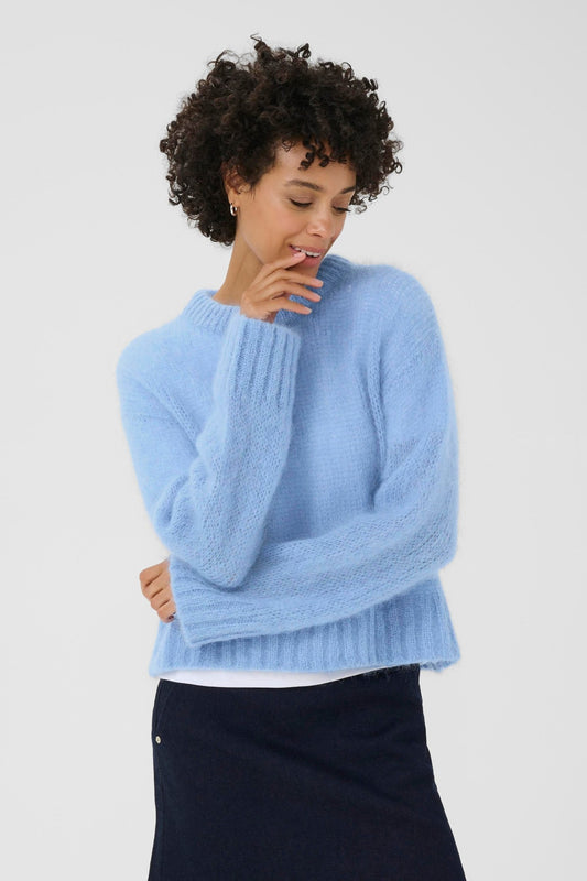 picture of Part Two Sille Pullover - Vista Blue - Number Two - womens - fashion - clothing - Part Two 1
