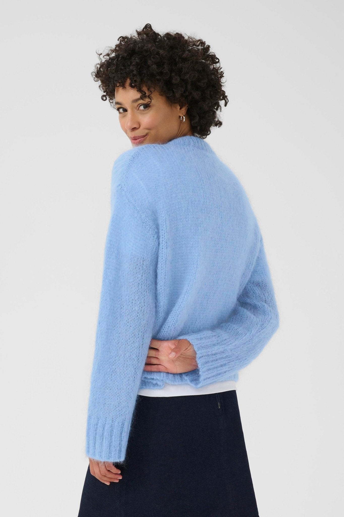 picture of Part Two Sille Pullover - Vista Blue - Number Two - womens - fashion - clothing - Part Two 3