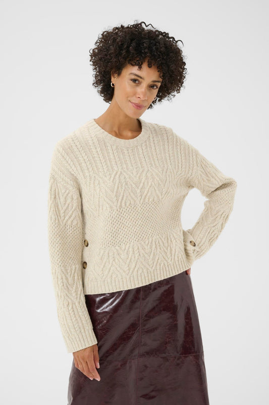 picture of Part Two Sindy Pullover - French Oak Melange - Number Two - womens - fashion - clothing - Part Two 1