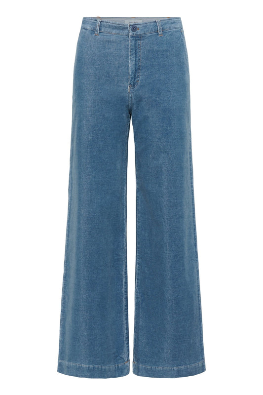 picture of Part Two Ninnen Trousers - Light Blue Denim Cord - Number Two - womens - fashion - clothing - Part Two 1